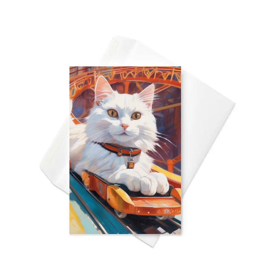 PugMug Custom White Companion Cat Greeting Card