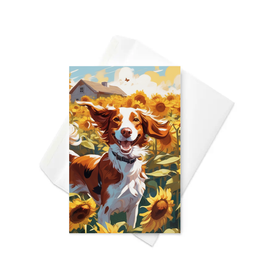 PugMug Custom Brittany Dog Greeting Card