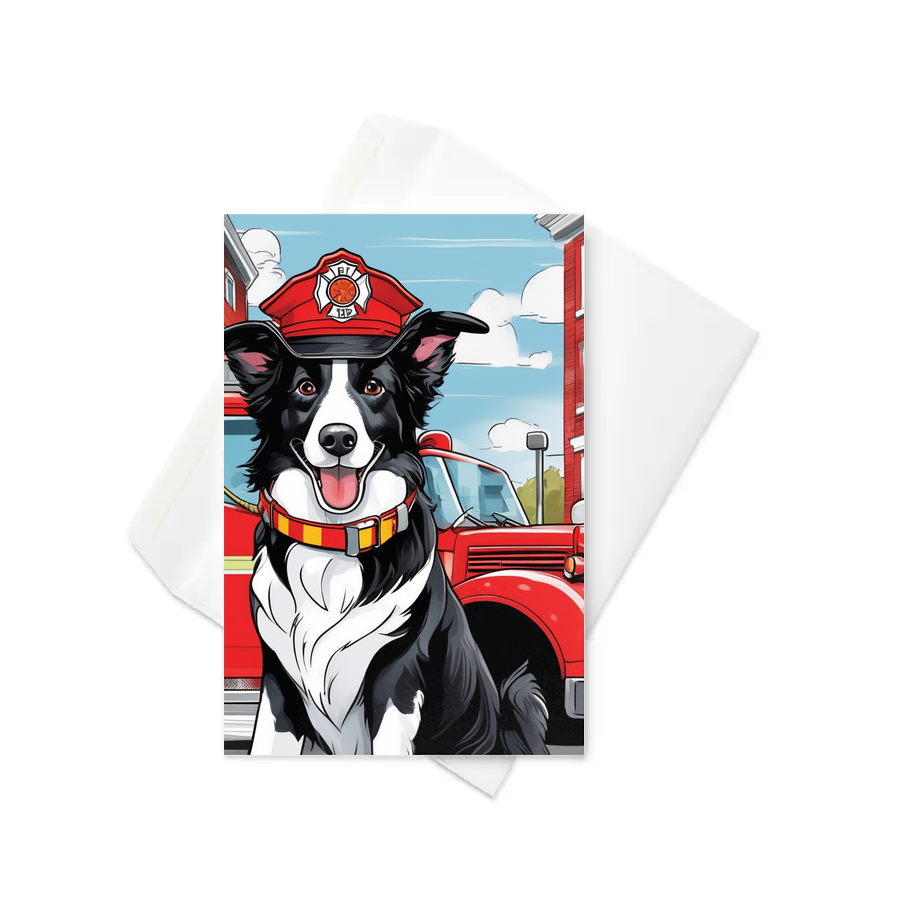 PugMug Custom Border Collie Greeting Card