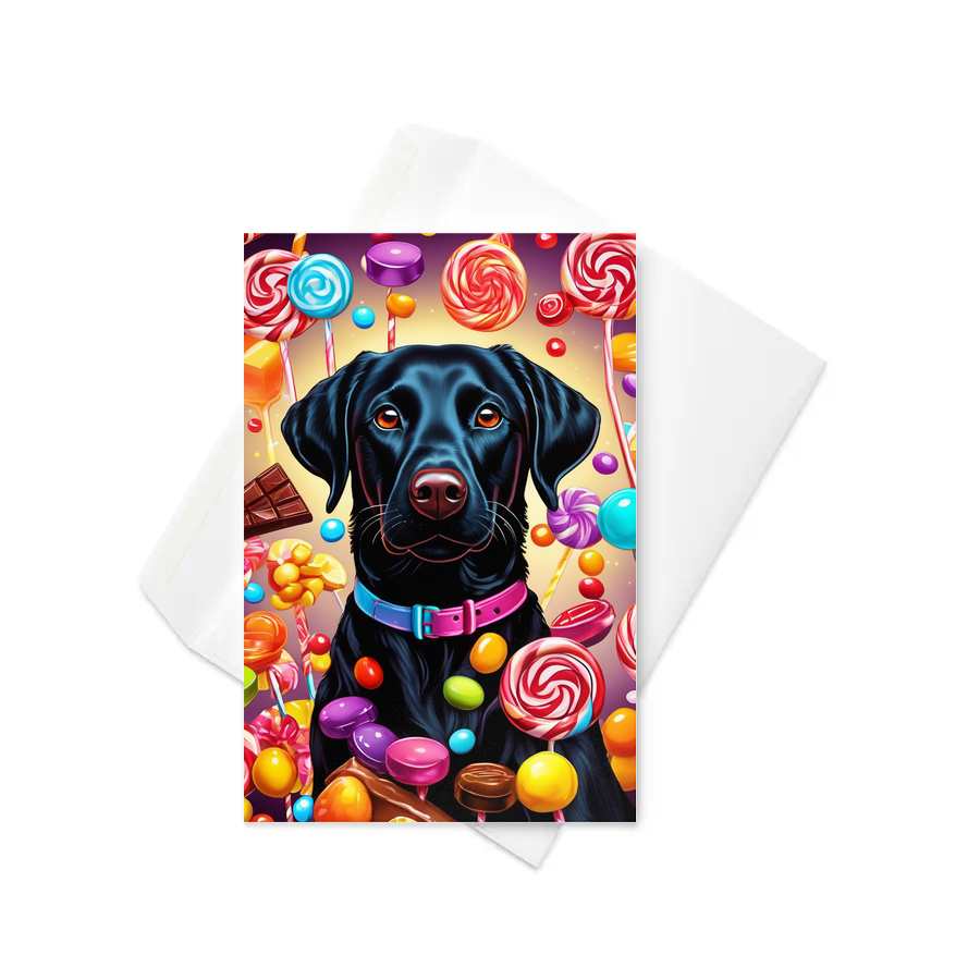 PugMug Custom Black Labrador Retriever Greeting Card