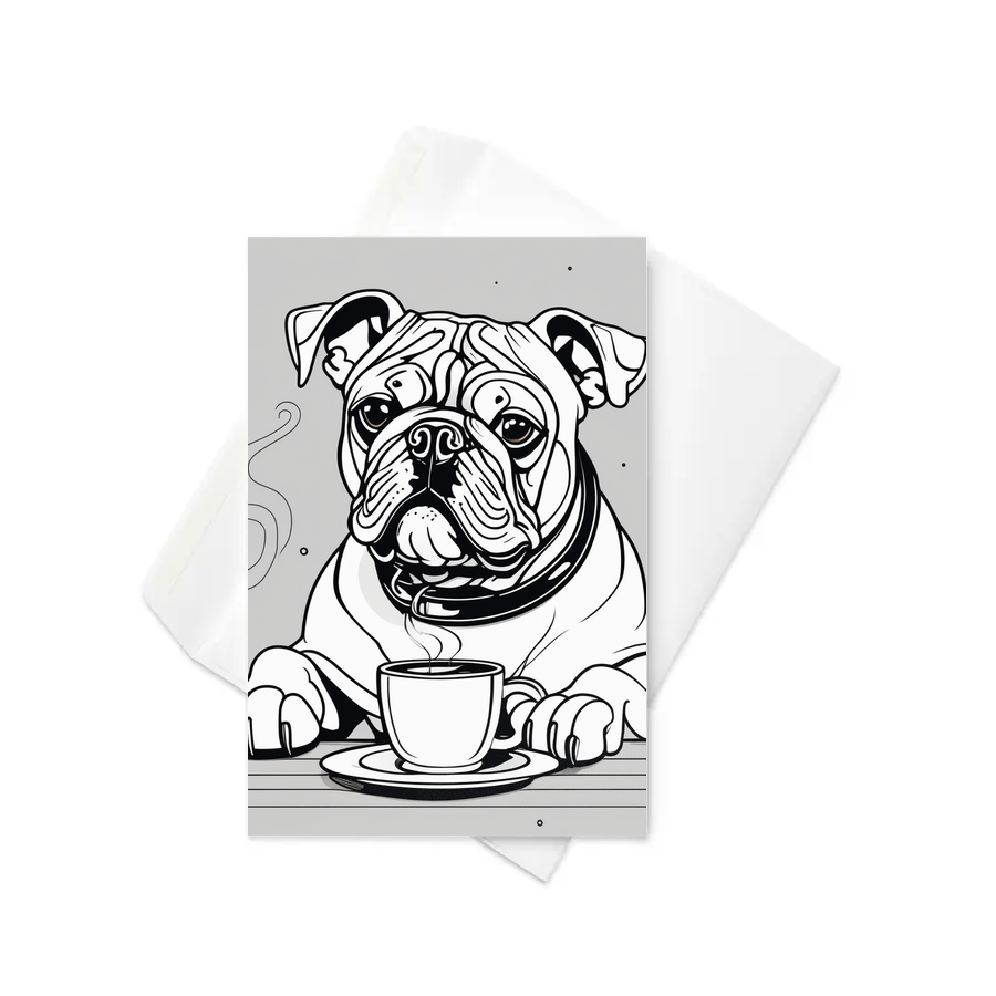 PugMug Custom Bulldog Greeting Card