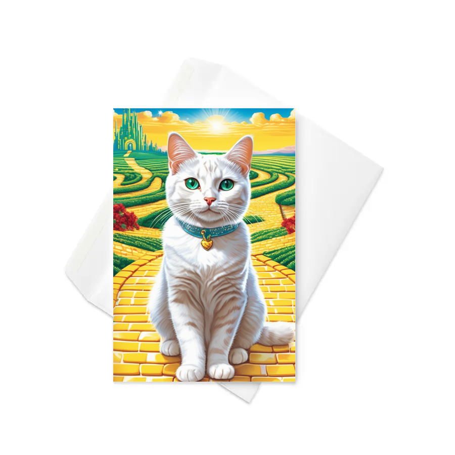 PugMug Custom White Companion Cat Greeting Card