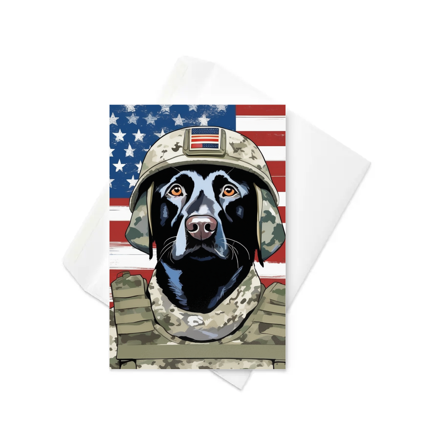 PugMug Custom Black Labrador Retriever Greeting Card