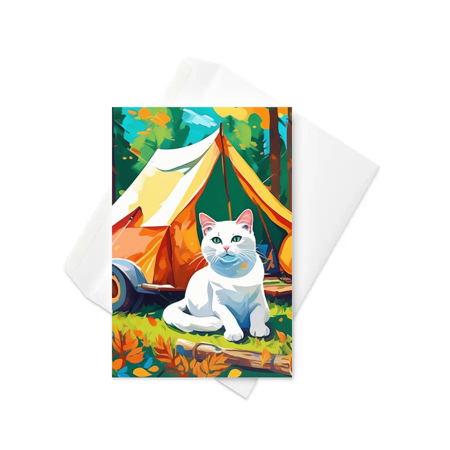 PugMug Custom White Companion Cat Greeting Card