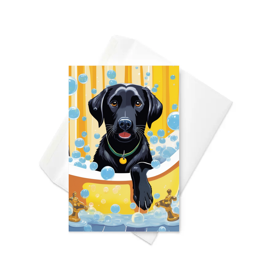 PugMug Custom Black Labrador Retriever Greeting Card