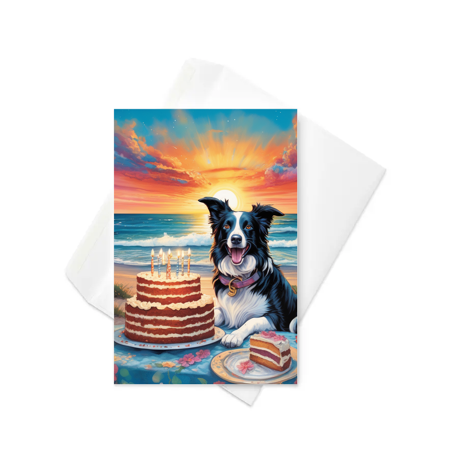 PugMug Custom Border Collie Greeting Card