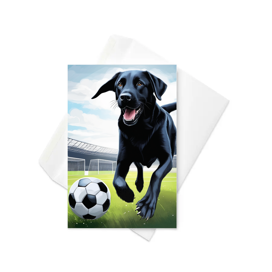 PugMug Custom Black Labrador Retriever Greeting Card