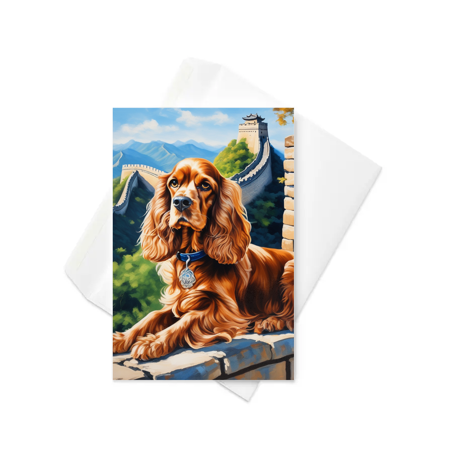 PugMug Custom English Cocker Spaniel Greeting Card