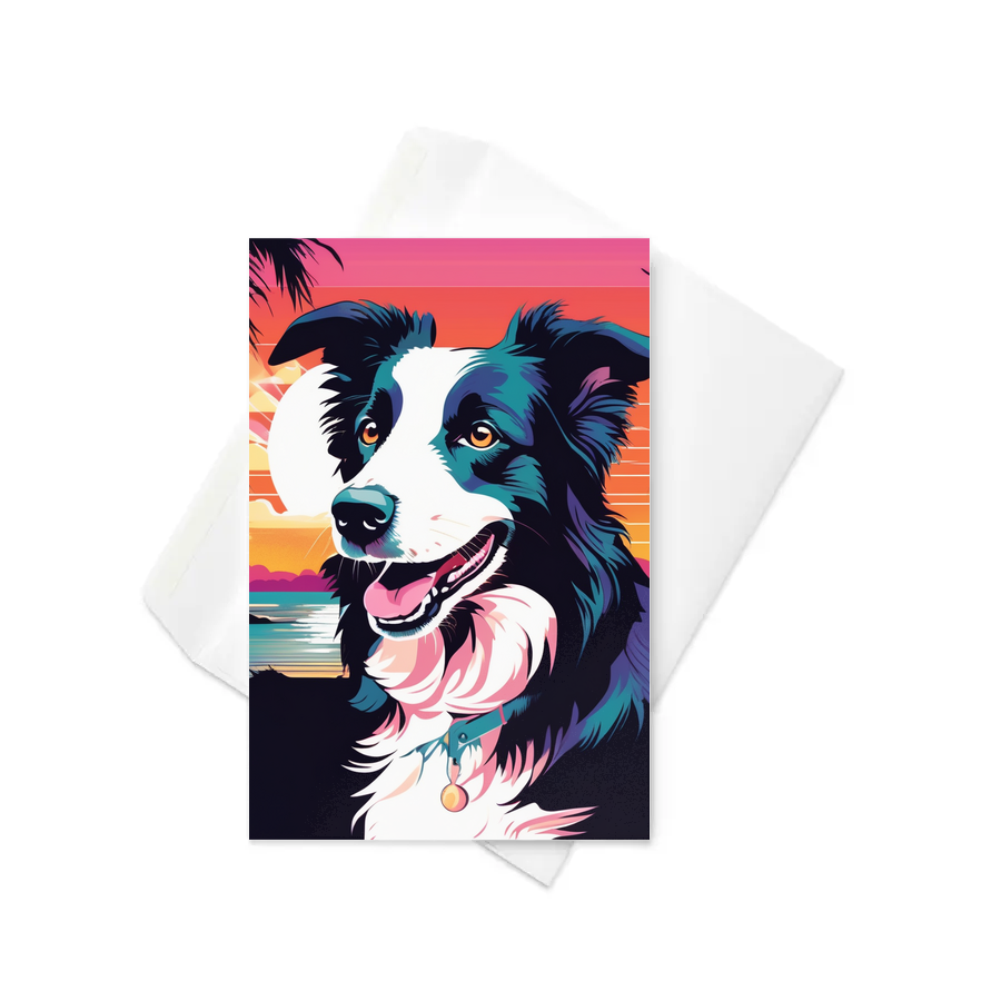 PugMug Custom Border Collie Greeting Card
