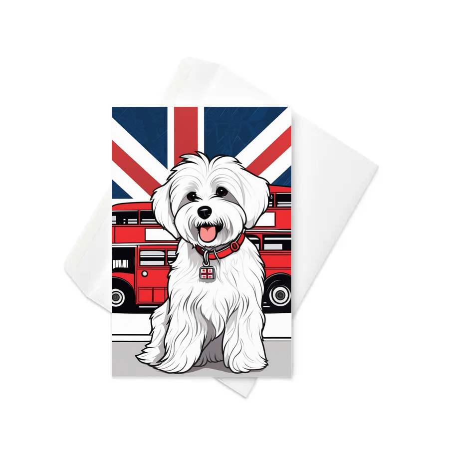 PugMug Custom White Havanese Dog Greeting Card