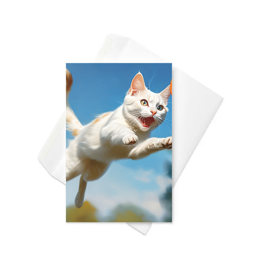 PugMug Custom White Companion Cat Greeting Card