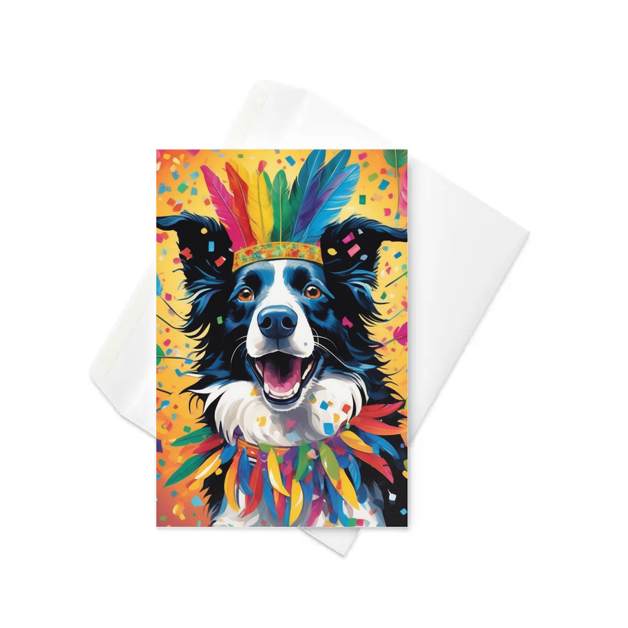 PugMug Custom Border Collie Greeting Card