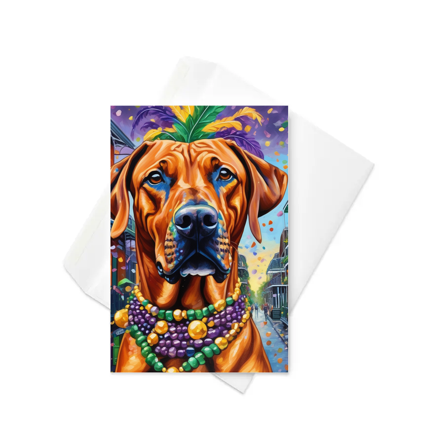 PugMug Custom Rhodesian Ridgeback Greeting Card