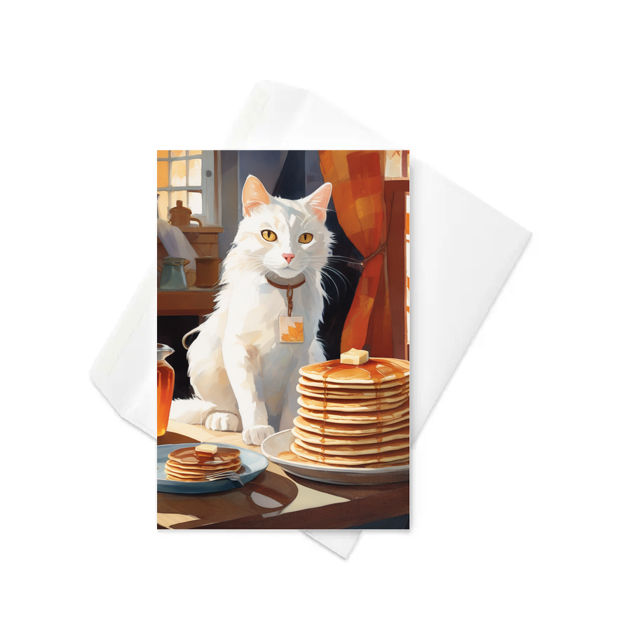 PugMug Custom White Companion Cat Greeting Card