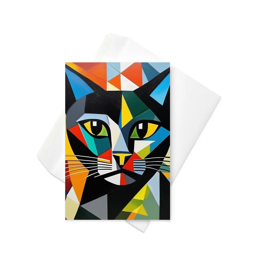 PugMug Custom Black Exotic Cat Greeting Card