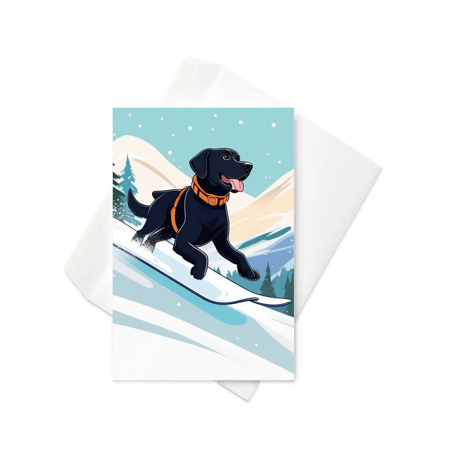 PugMug Custom Black Labrador Retriever Greeting Card