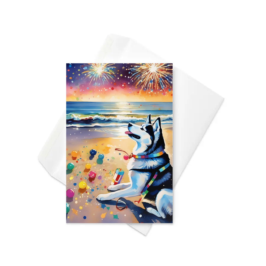 PugMug Custom Siberian Husky Greeting Card