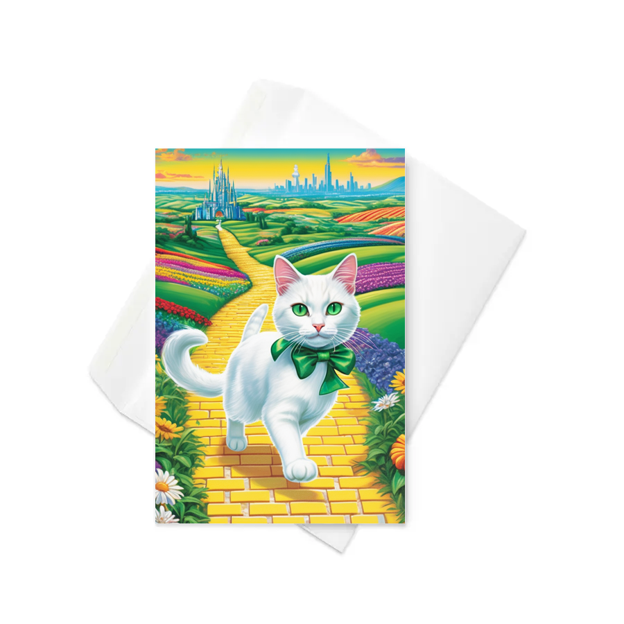 PugMug Custom White Companion Cat Greeting Card