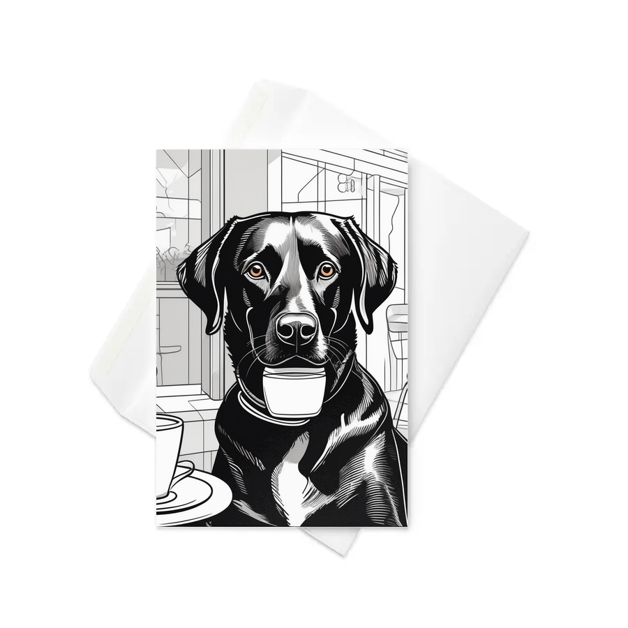 PugMug Custom Black Labrador Retriever Greeting Card