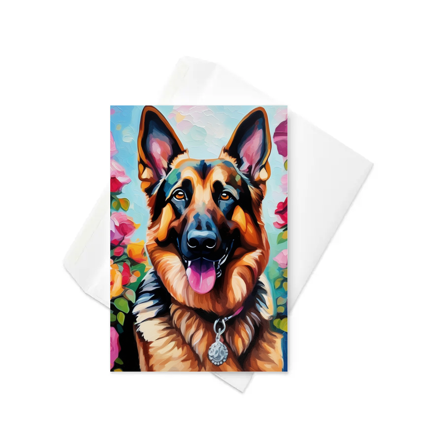 PugMug Custom German Shepherd Dog Greeting Card