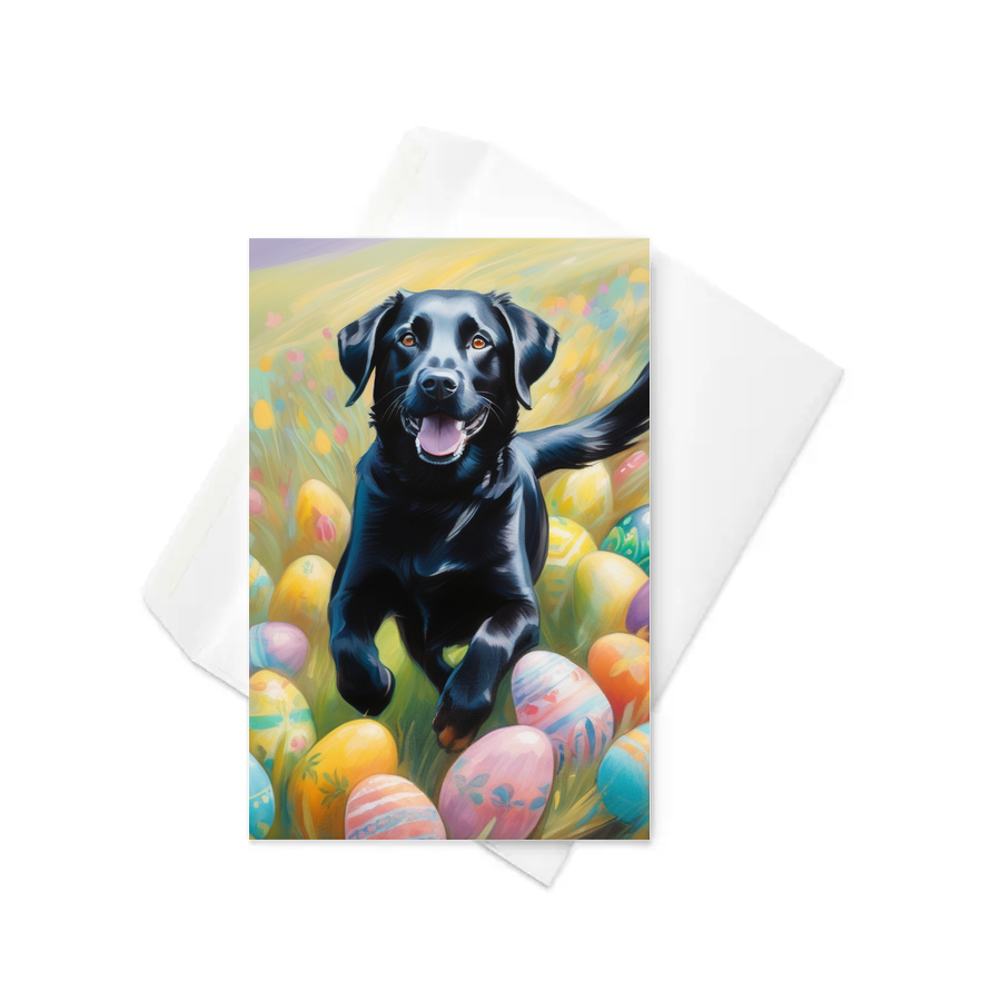 PugMug Custom Black Labrador Retriever Greeting Card