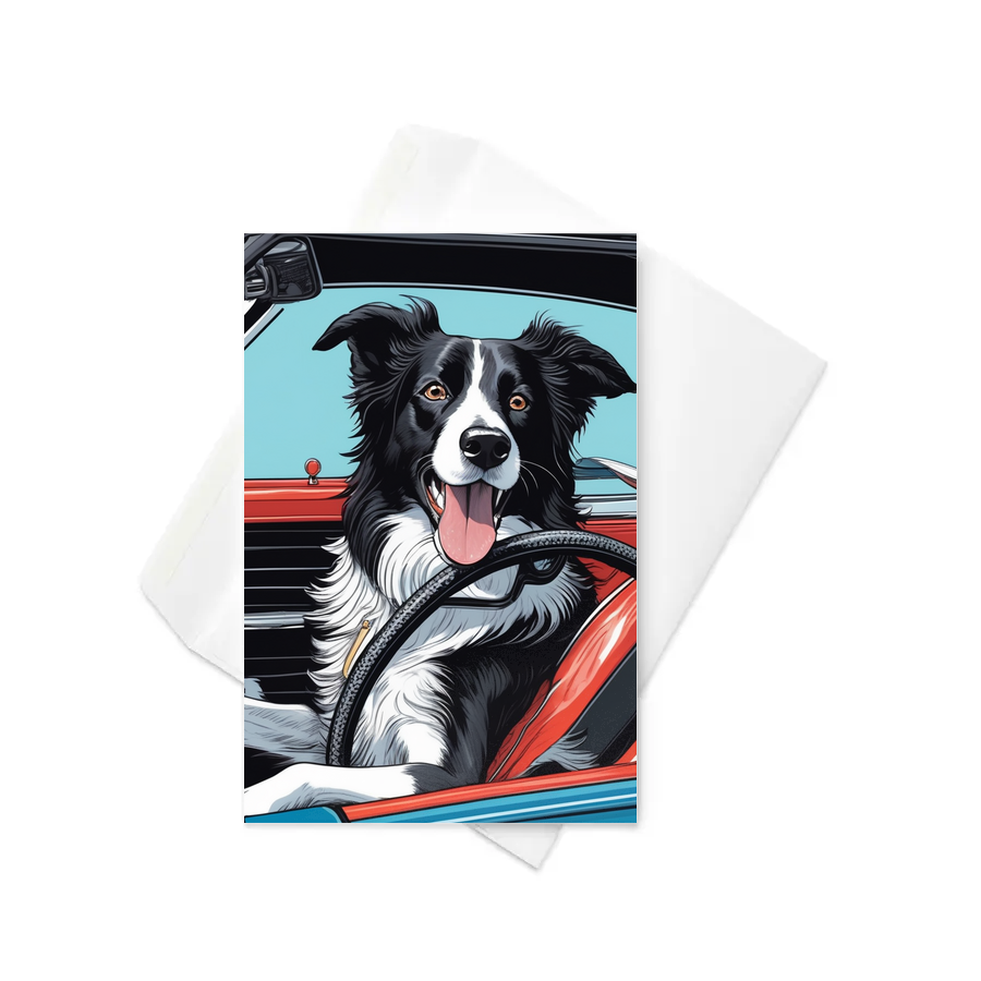 PugMug Custom Border Collie Greeting Card