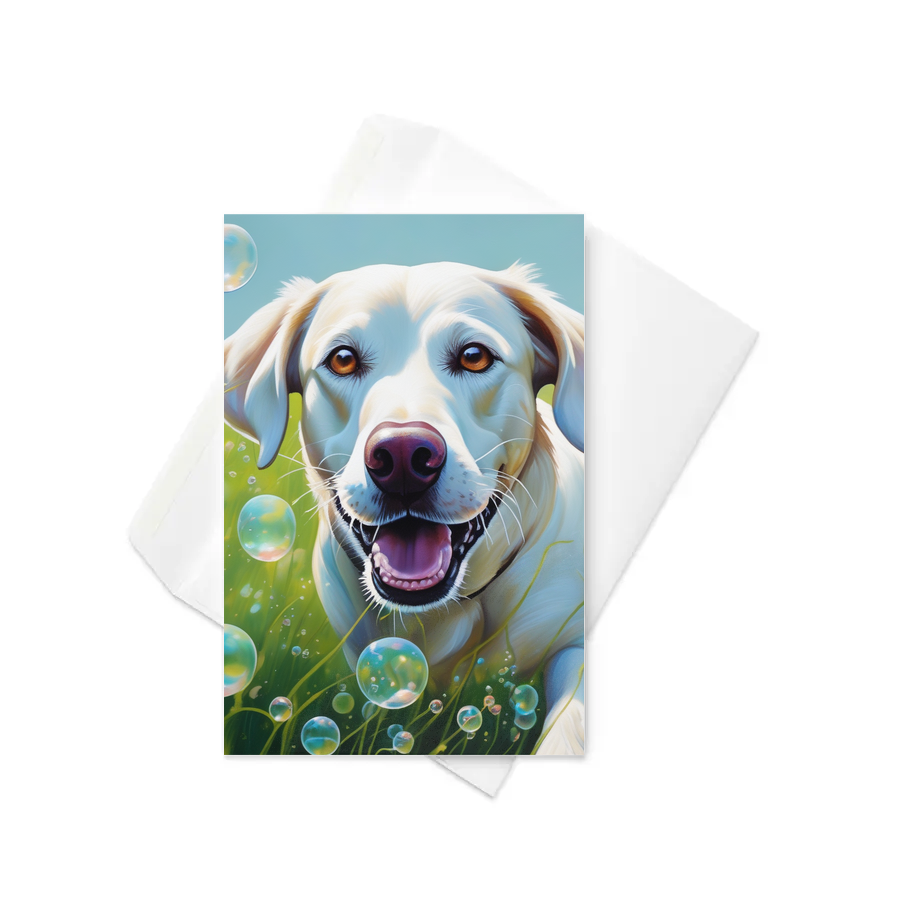 PugMug Custom White Labrador Retriever Greeting Card