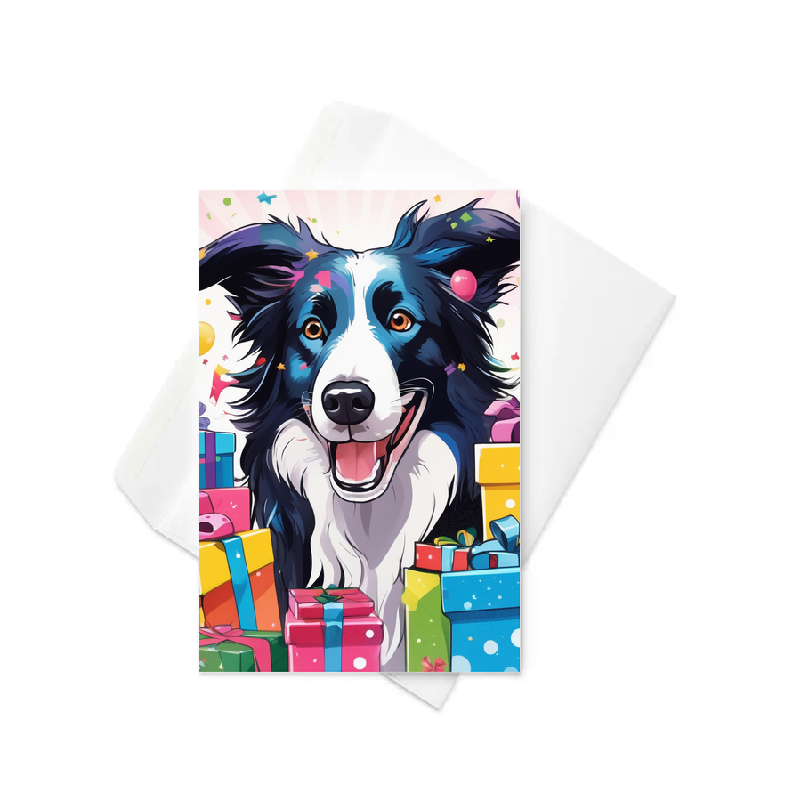 PugMug Custom Border Collie Greeting Card