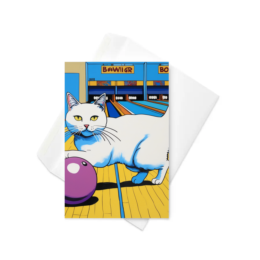 PugMug Custom White Companion Cat Greeting Card