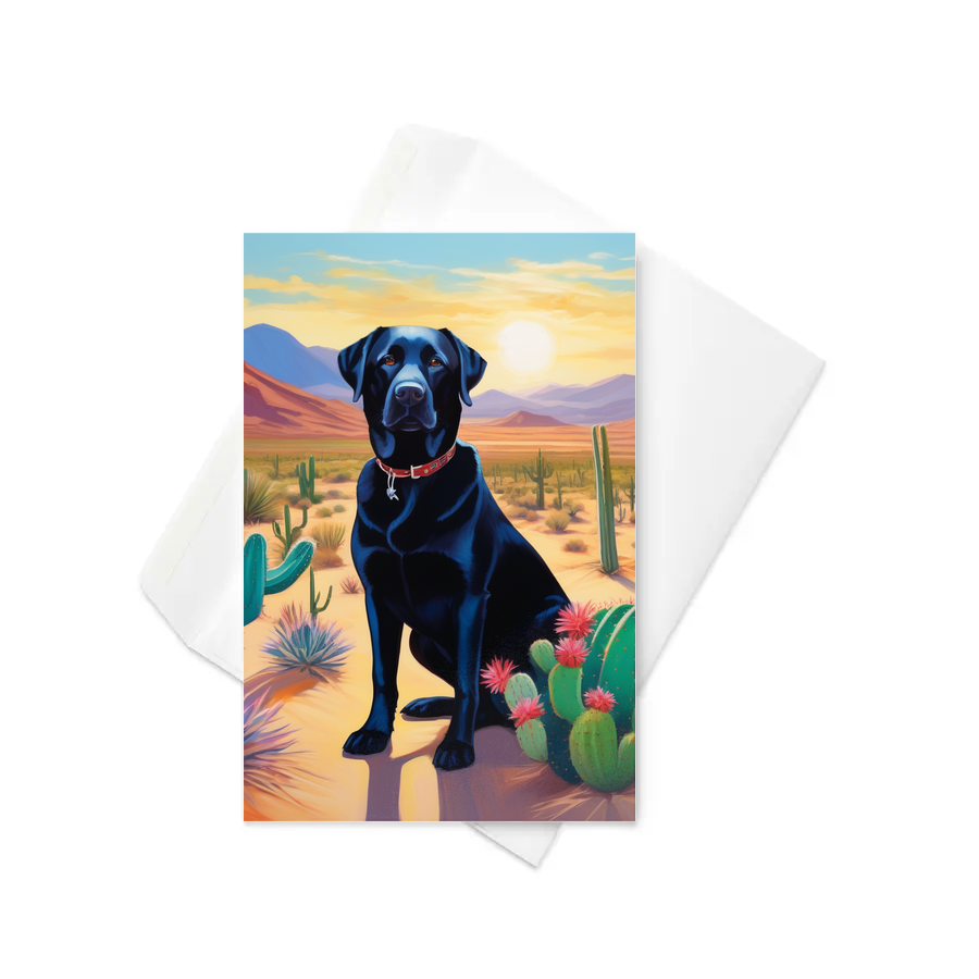 PugMug Custom Black Labrador Retriever Greeting Card