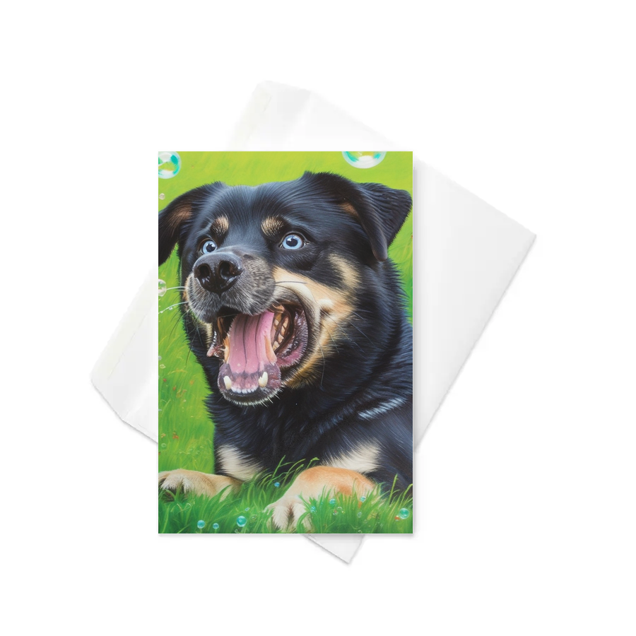 PugMug Custom Blue Greeting Card