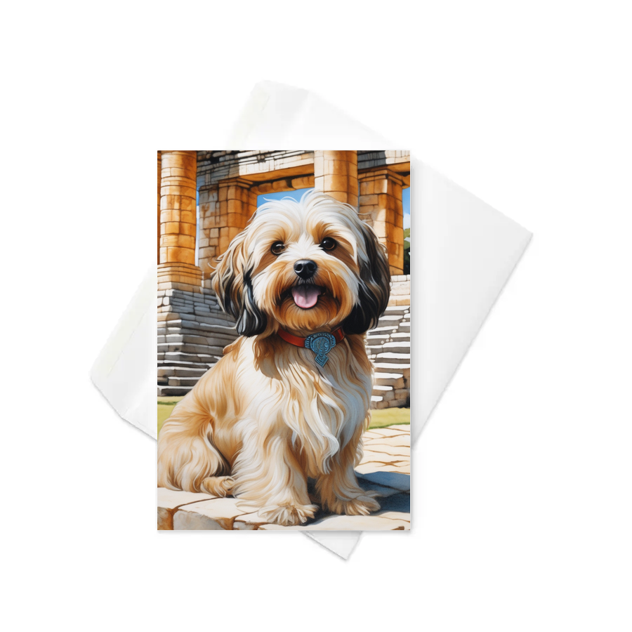 PugMug Custom Tan Havanese Dog Greeting Card