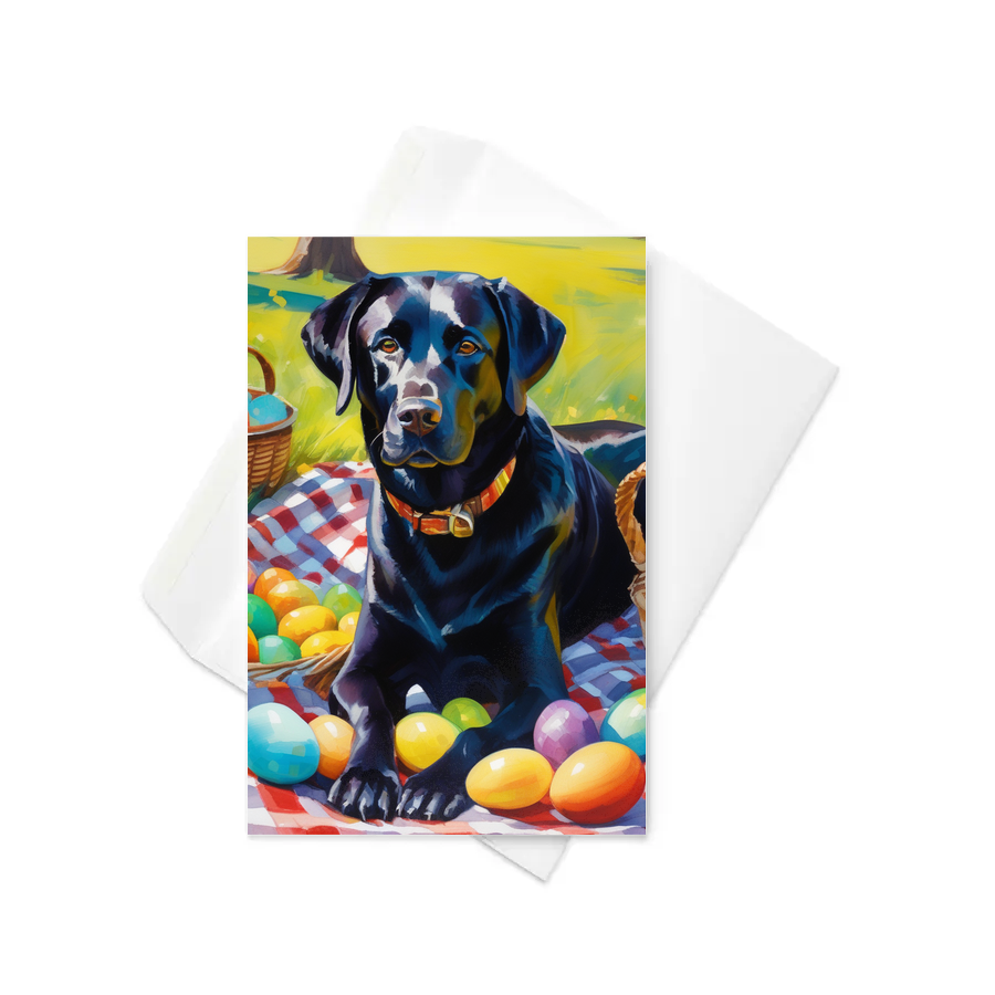 PugMug Custom Black Labrador Retriever Greeting Card