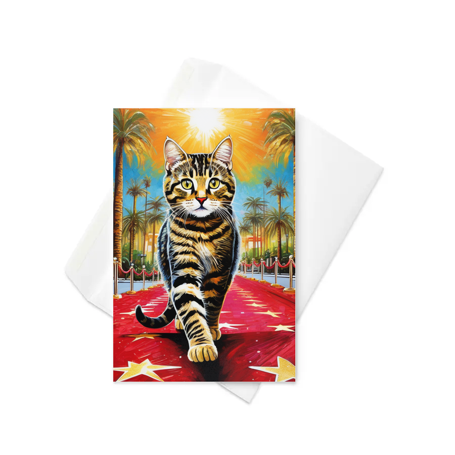 PugMug Custom Tabby Companion Cat Greeting Card