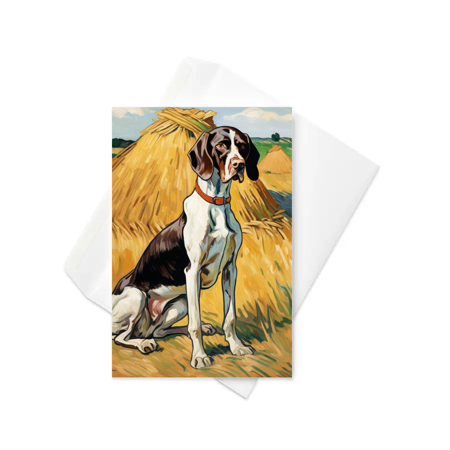 PugMug Custom Pointer Dog Greeting Card