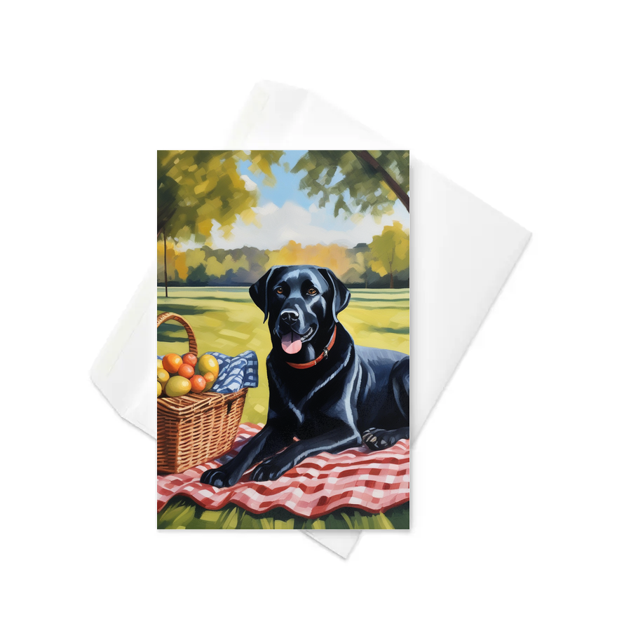 PugMug Custom Black Labrador Retriever Greeting Card