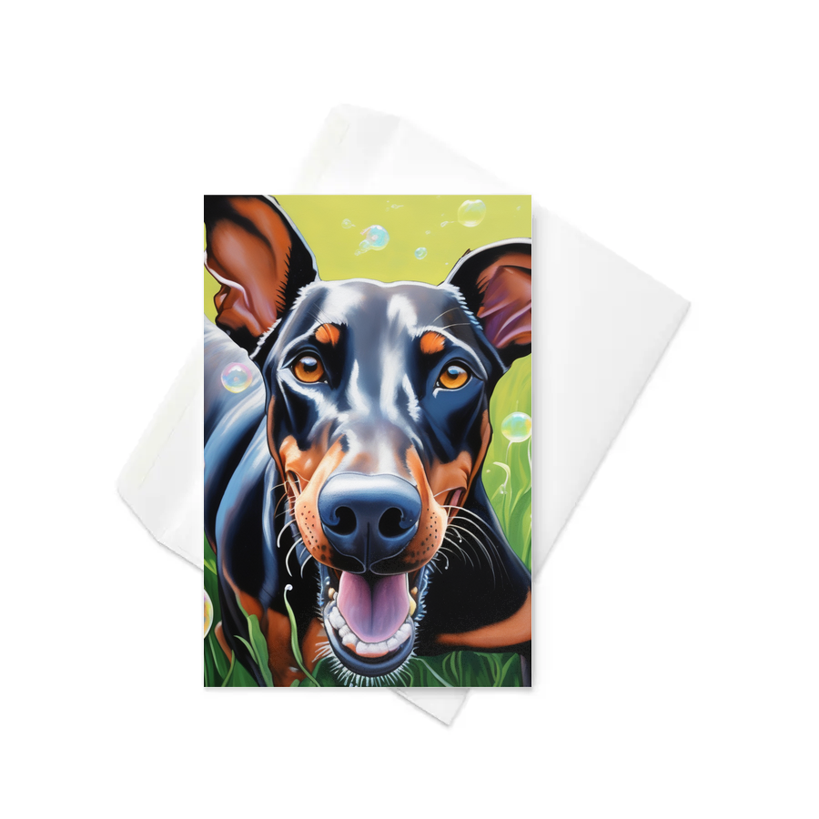 PugMug Custom Doberman Pinscher Greeting Card