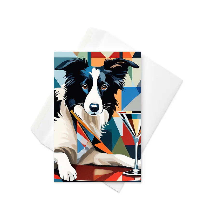 PugMug Custom Border Collie Greeting Card