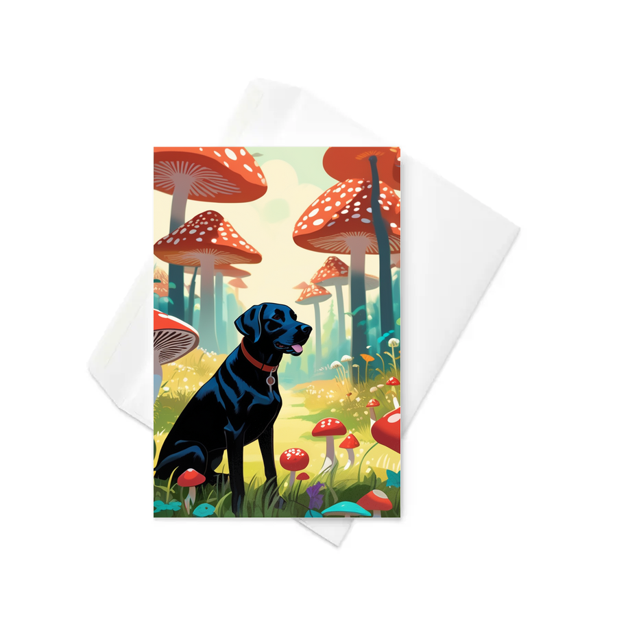 PugMug Custom Black Labrador Retriever Greeting Card