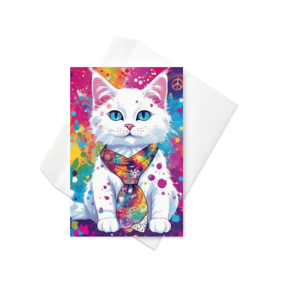 PugMug Custom White Companion Cat Greeting Card