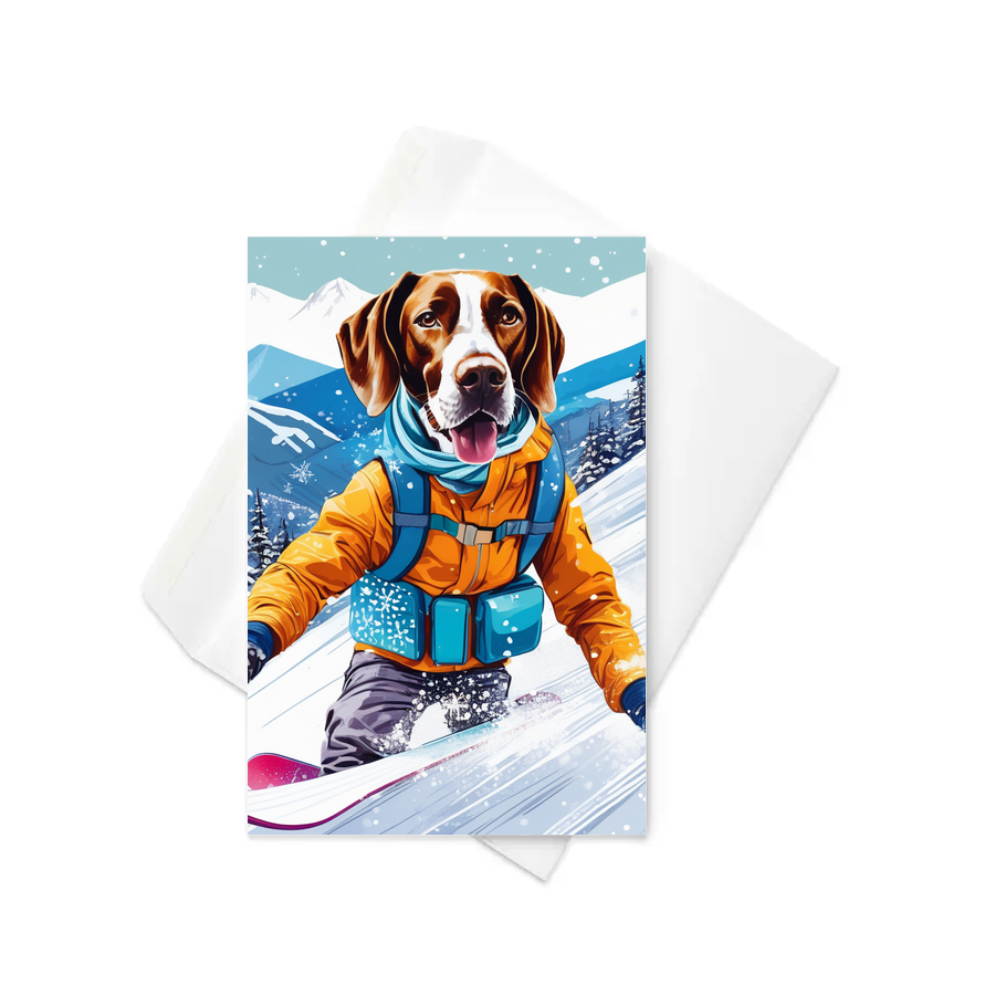 PugMug Custom Pointer Dog Greeting Card