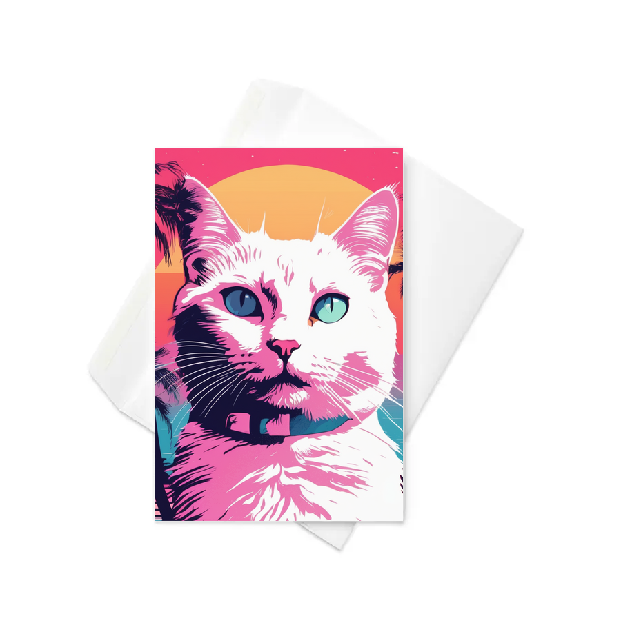 PugMug Custom White Companion Cat Greeting Card