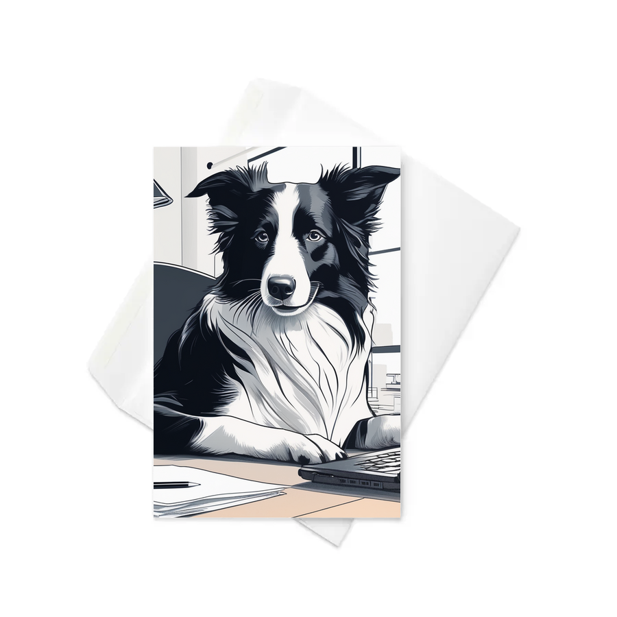 PugMug Custom Border Collie Greeting Card