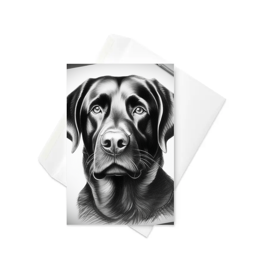 PugMug Custom Black Labrador Retriever Greeting Card