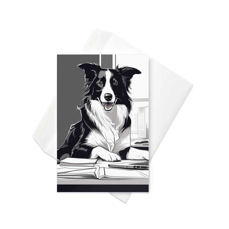 PugMug Custom Border Collie Greeting Card