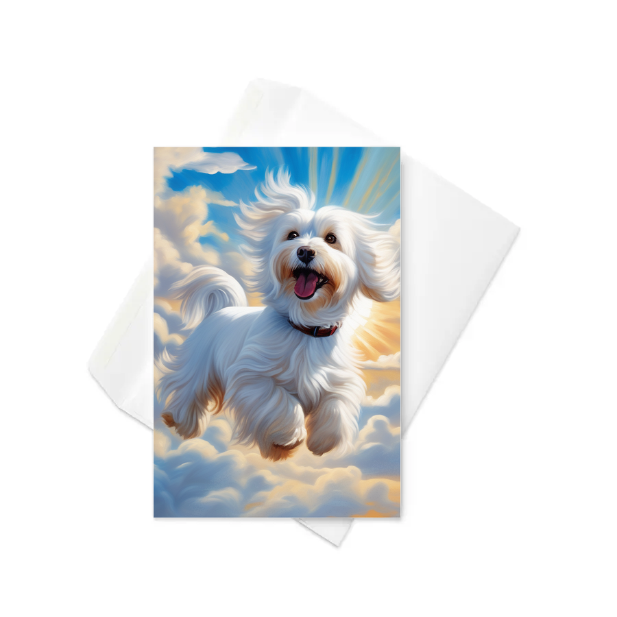 PugMug Custom White Havanese Dog Greeting Card