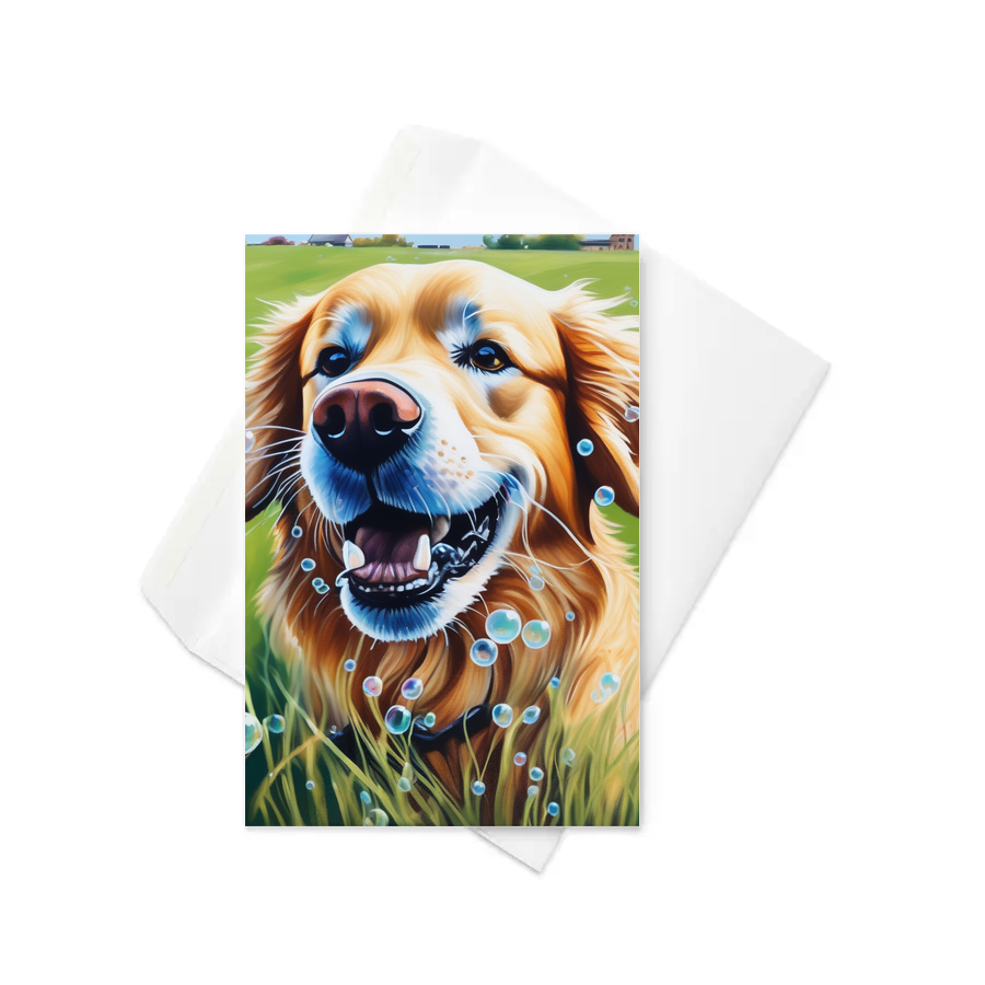 PugMug Custom Golden Retriever Greeting Card