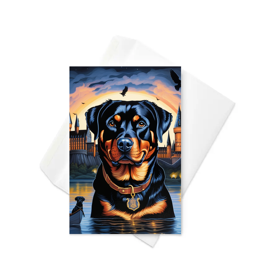 PugMug Custom Rottweiler Greeting Card