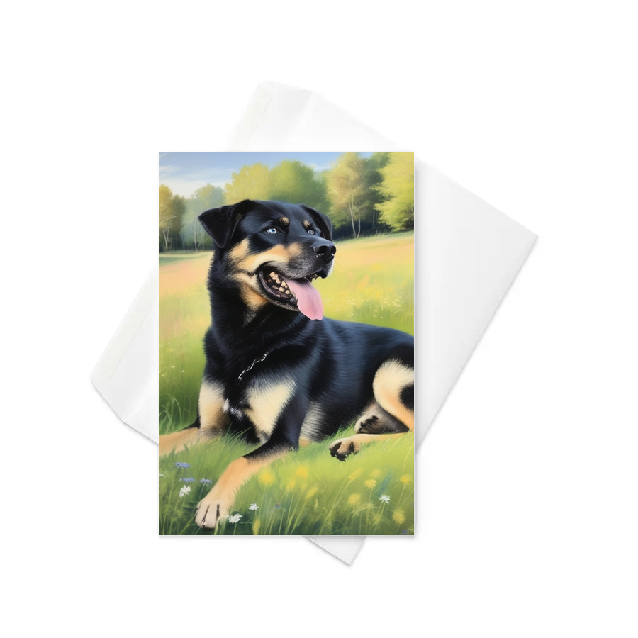 PugMug Custom Blue Greeting Card