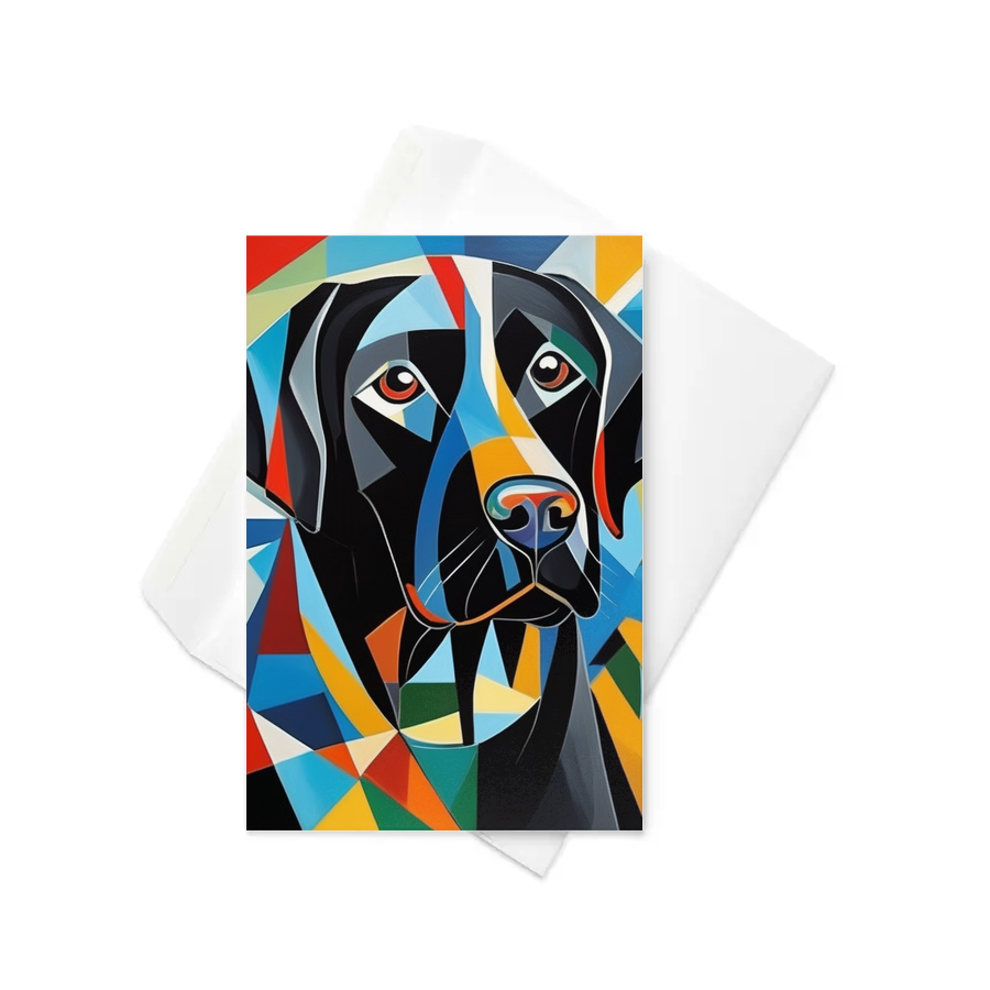 PugMug Custom Black Labrador Retriever Greeting Card